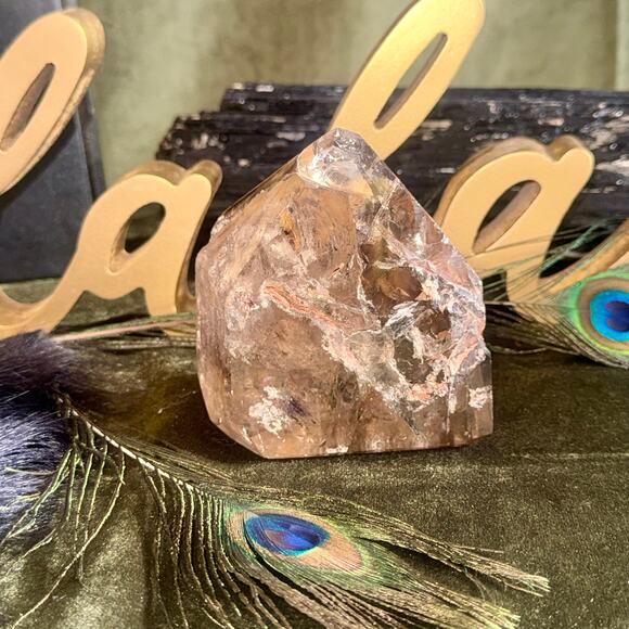 Premier Brazilian Rutilated Smokey Quartz Showpiece – 664 g, 4″ × 4″ - Picture 8 of 10